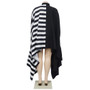 Women 's Striped Shawl Bat Sleeves Plus Size Fashion Dress