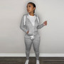 Women's Plush Hoodies Sports Casual Two-Piece Tracksuit