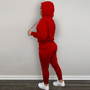 Autumn And Winter Women's Clothing Fleece Hoodies Hooded Two-Piece Pants Set