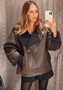 Winter Turndown Collar Loose Fur Jacket