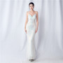 Positioning Flower Dinner Wedding Sequin Suspender Evening Dress