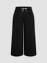 Plus Size Women's Autumn And Winter Elastic Waist Casual Versatile Drawstring High Waist Straight Pants