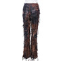 Women Style Tie Dye Tassel Casual Pants