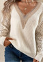 Women v-neck loose casual knitting sweater