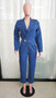 Women Turndown Collar Denim Jumpsuit