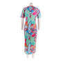 Summer Ladies Fitted Round Neck Painted Print Dress