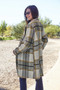 Double Take Full Size Plaid Button Up Lapel Collar Coat