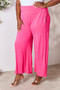 Double Take Full Size Smocked Wide Waistband Wide Leg Pants