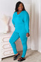 Basic Bae Full Size V-Neck Soft Rayon Long Sleeve Top and Pants Lounge Set