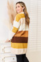 Woven Right Color Block Dropped Shoulder Cardigan