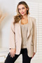 Double Take Shawl Collar Long Sleeve Blazer