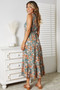 Double Take Floral V-Neck Tiered Sleeveless Dress