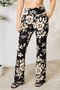 Heimish Full Size High Waist Floral Flare Pants