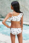 Marina West Swim Float On Asymmetric Neck Two-Piece Set in Daisy Cream