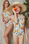 Marina West Swim Salty Air Puff Sleeve One-Piece in Citrus Orange