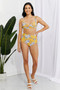 Marina West Swim Take A Dip Twist High-Rise Bikini in Mustard