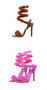 Women shoes faux fur stiletto high heel sandals