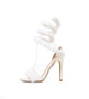 Women shoes faux fur stiletto high heel sandals