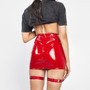 Sexy nightclub pu Leather street trend bodycon skirt