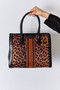 David Jones Leopard Contrast Rivet Handbag