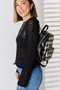 David Jones Printed PU Leather Backpack