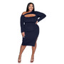 Women Plus Size Slit Dress