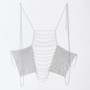 Women's Sexy Mesh Diamond Halter Neck Strap Nightclub Metal Camisole