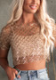 Women's Sexy Beaded Sequin Short-Sleeved Mesh Top T-Shirt