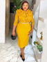 Plus Size African Women Clothing Career Bodycon Dress
