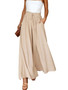 Plus Size Women Summer Casual Loose Wide Leg Pants Belt