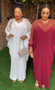 Plus Size African Women V Neck Beaded Loose Bat Sleeves Dress