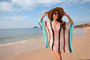 Plus Size Women Patchwork Hollow Loose Bikini Cover Up Beach Dress