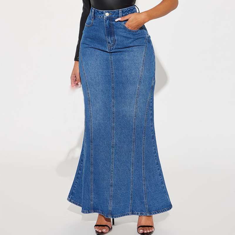 Mermaid Frills Women's Denim Skirt - 2023 Summer – Jeans4you.shop