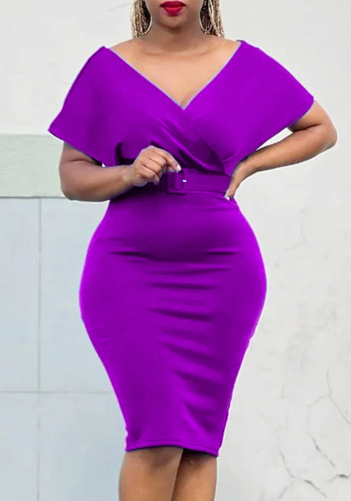 Plus Size African Women's Slim Waist Bodycon Professional Fashion Dress -  The Little Connection