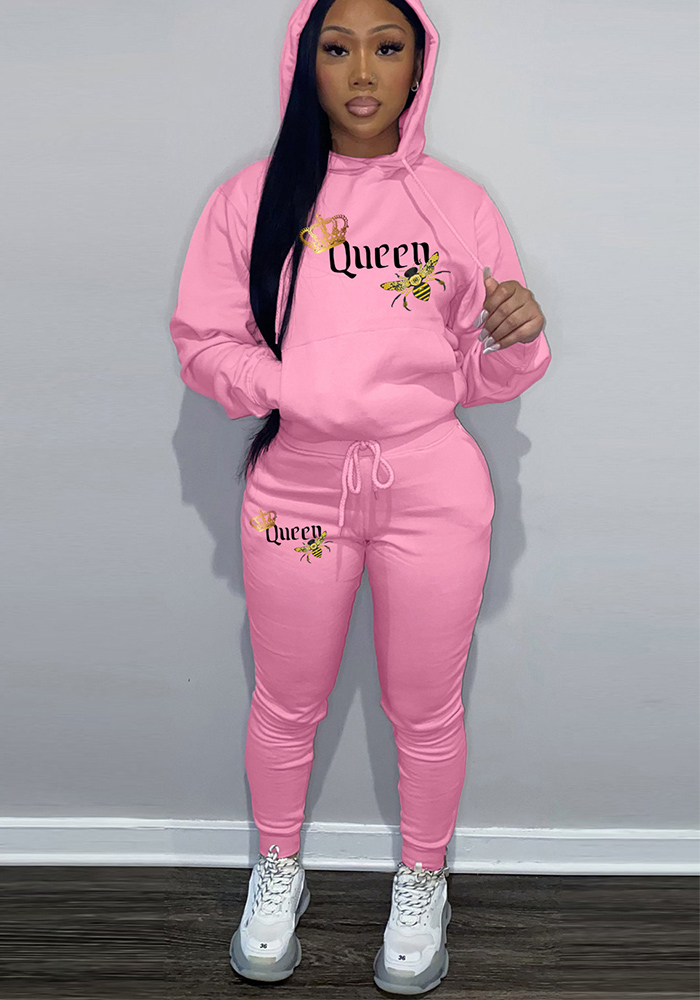 Hidden Cult Pink Explicit Rhinestone Sweatpants