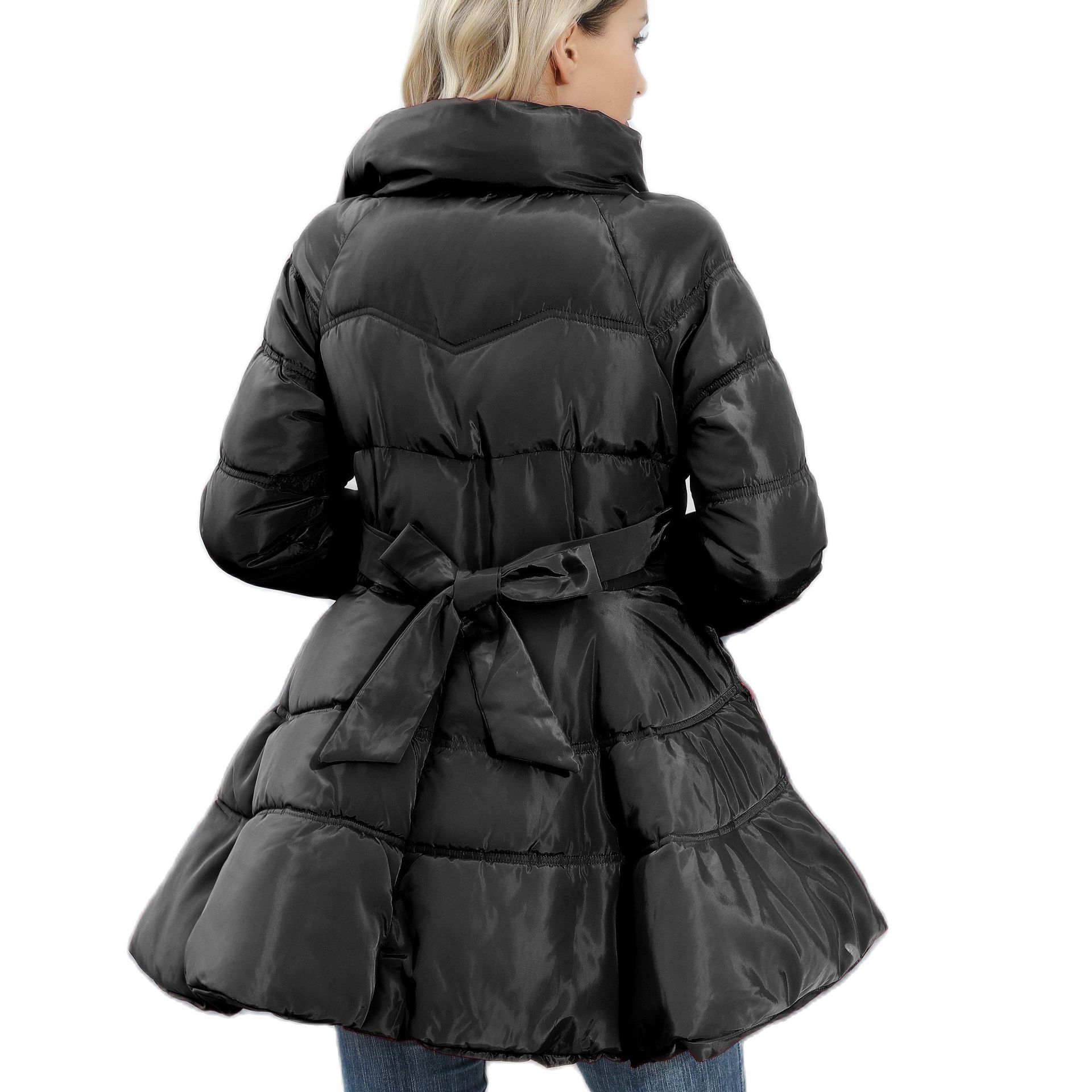 Winter Hooded Women'S Cotton Down Coat Women Long Slim Fit Cotton