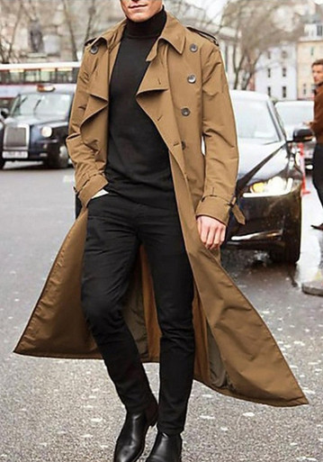 Men's Trench Coat Long Fashion Trench Coat - The Little Connection