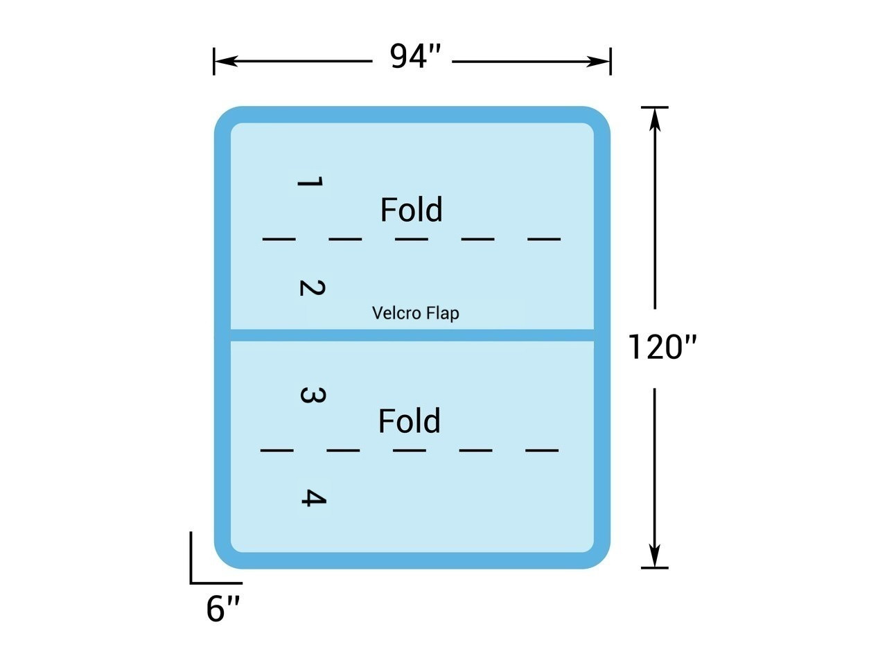 Master Spa Hot Tub Cover – Dimensions