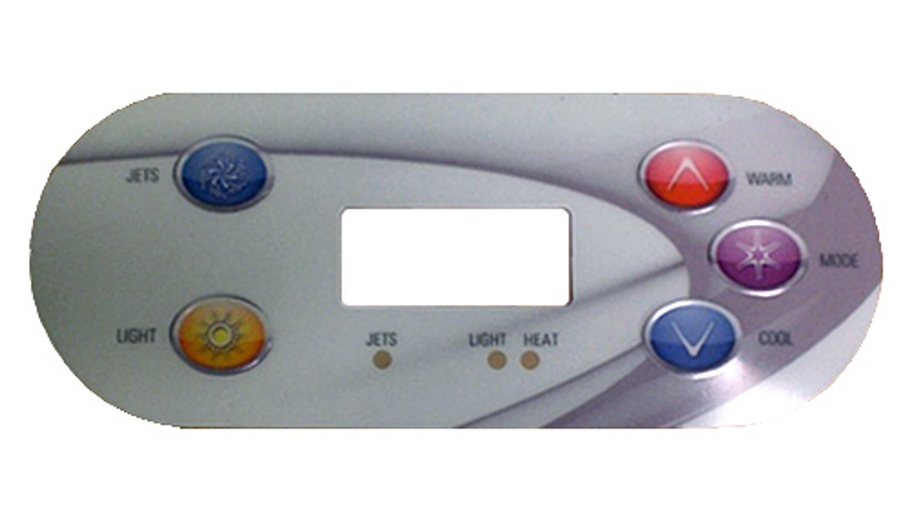 Master Spa - X509047 - Spa Overlay - Twilight, 1 Pump, 5 Button Overlay - Front View