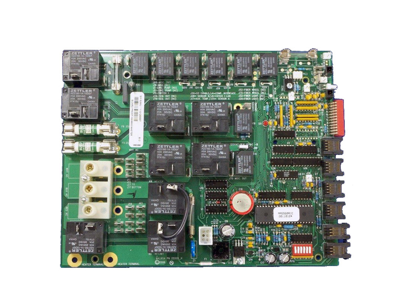 Master Spa - X801050 - Balboa Equipment MAS560 PC Board - Front View