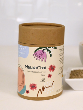 Experience our limited edition and exclusive Masala Chai, a blend of carefully selected spices and aromatic loose-leaf tea.