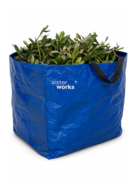 Large reusable garden and landscaping bag for bulk waste collection