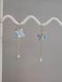 Blue Flowers Micro Crochet Earrings