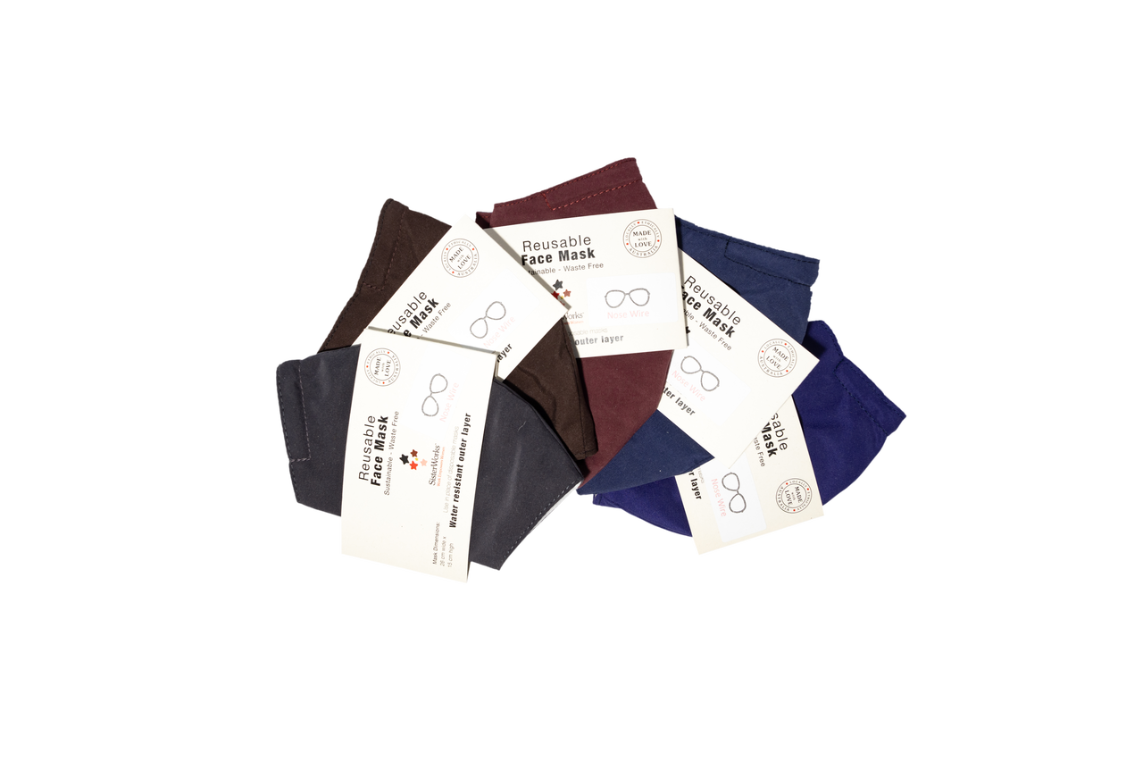 Our Face Mask With Nose Wire are super light, breathable and perfect to wear all day long. The Australian government advised that face masks are effective in reducing the transmission of COVID-19. DHHS then issued a guideline of making reusable cloth masks.