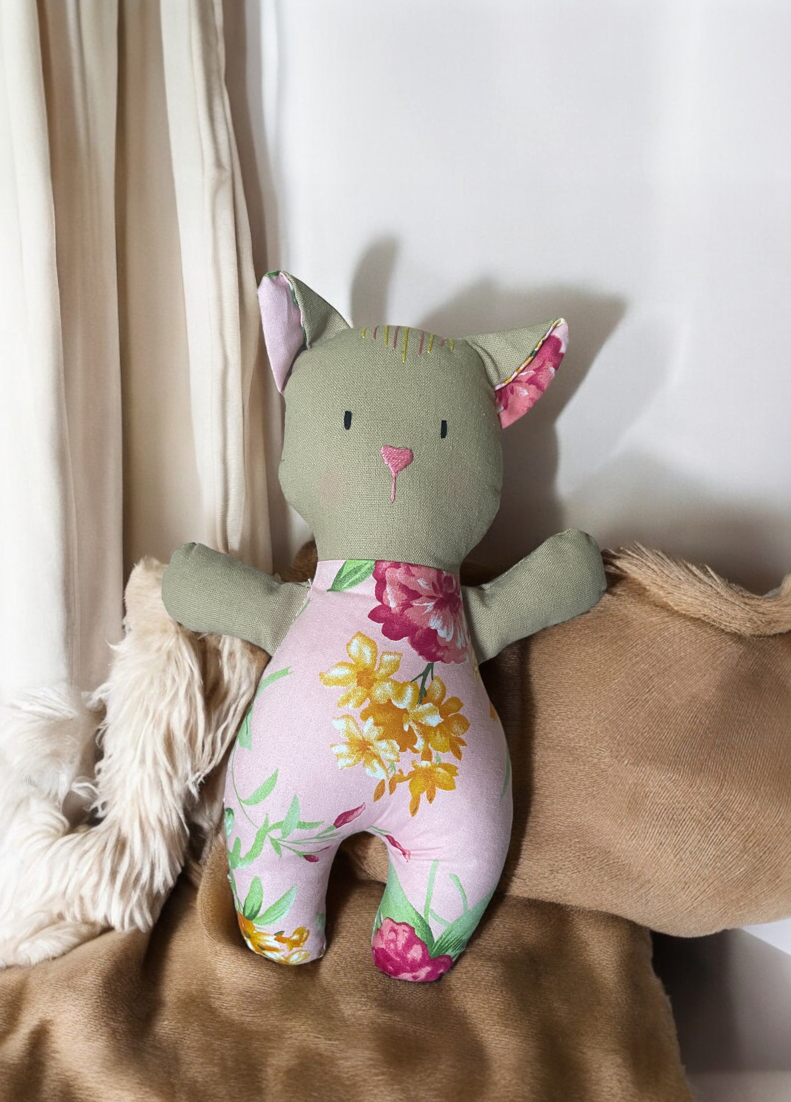 the Kitten Soft Toy! This adorable plush kitten is designed to melt hearts with its soft fabric, sweet expression, and perfectly huggable size. Handcrafted with love and care, our Kitten Soft Toy is made from premium materials that ensure it’s both gentle and durable.