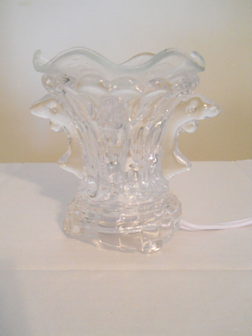 Wax Warmers Scented Fragrance Oil Burner in Clear Dolphin Tabletop Design w/ Dimmer Switch