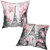 10-Piece King/Queen Pink & Silver Satin Duvet Comforter Cover Bedding Set
