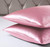 10-Piece King/Queen Pink & Silver Satin Duvet Comforter Cover Bedding Set