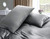 10-Piece King/Queen Pink & Silver Satin Duvet Comforter Cover Bedding Set