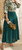 Hunter, Dark Teal, & Gold Foil Maxi-Length, 4X Plus Size 22-24 Dress